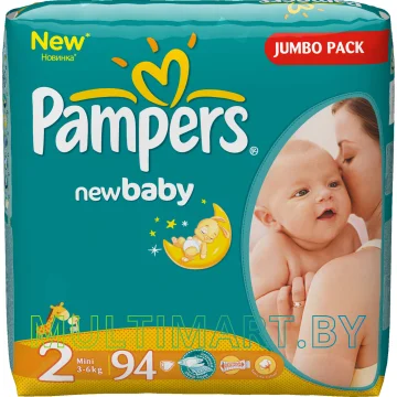 Подгузники Pampers New Baby 2 Mini Jumbo Pack (94 шт)